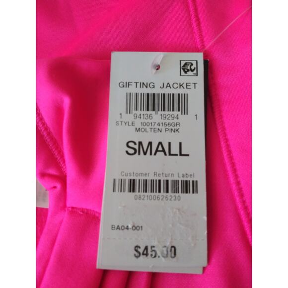 NWT Ideology Girl's Full Zip Jacket  With Matching Headband Molten Pink Small - Picture 8 of 10